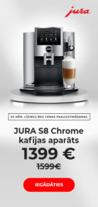 JURA S8 Chrome kafijas aparāts tikai 1399 €