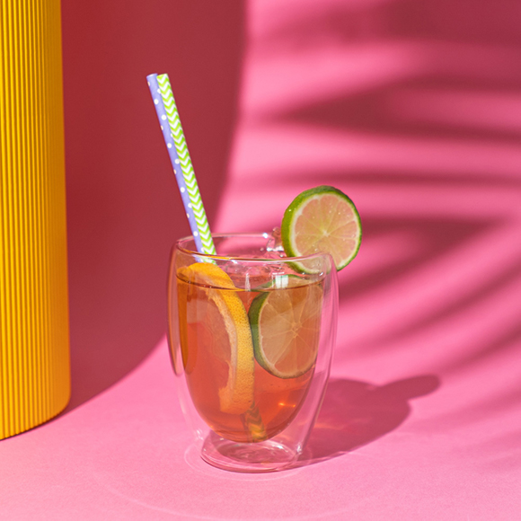 Iced tea with syrup Iced tea with syrup