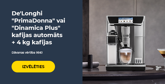 De'Longhi "PrimaDonna" vai "Dinamica Plus" kafijas automāts + 4 kg kafijas