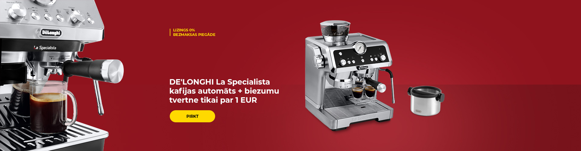 DE'LONGHI La Specialista kafijas automāts + biezumu tvertne tikai par 1 EUR