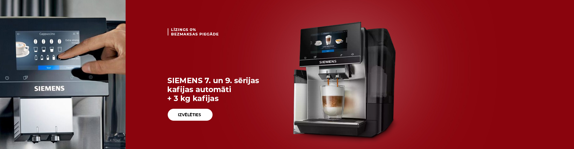 SIEMENS 7. un 9. sērijas kafijas automāti + 3 kg kafijas