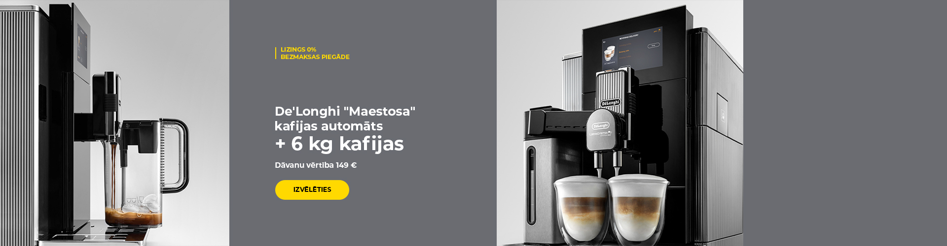 De'Longhi "Maestosa" kafijas automāts + 6 kg kafijas