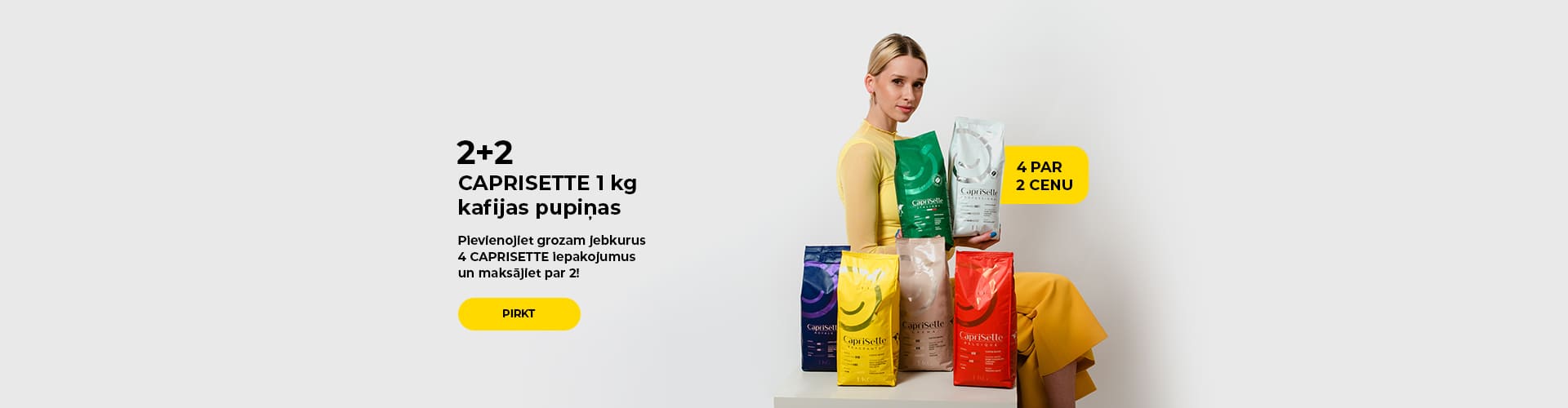 2+2 CAPRISETTE 1 kg kafijas pupiņas