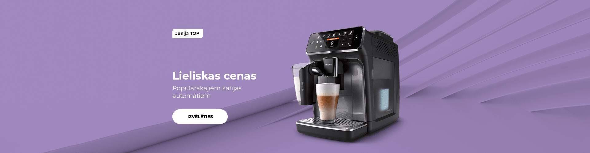 Lieliskas cenas populārākajiem kafijas automātiem