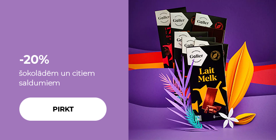 -20% šokolādēm un citiem saldumiem
