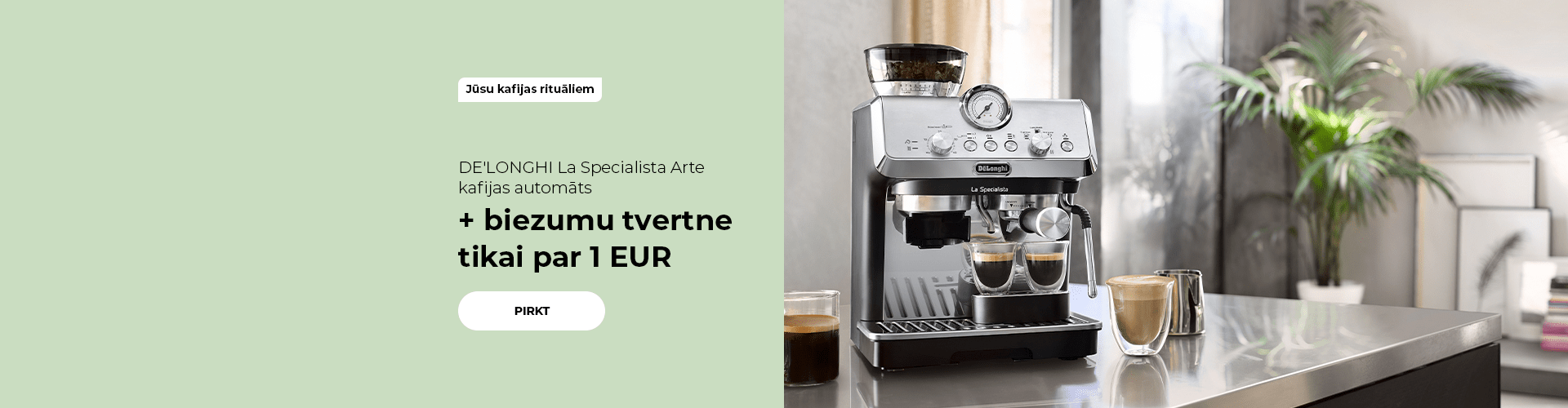 DE'LONGHI La Specialista Arte kafijas automāts + biezumu tvertne tikai par 1 EUR