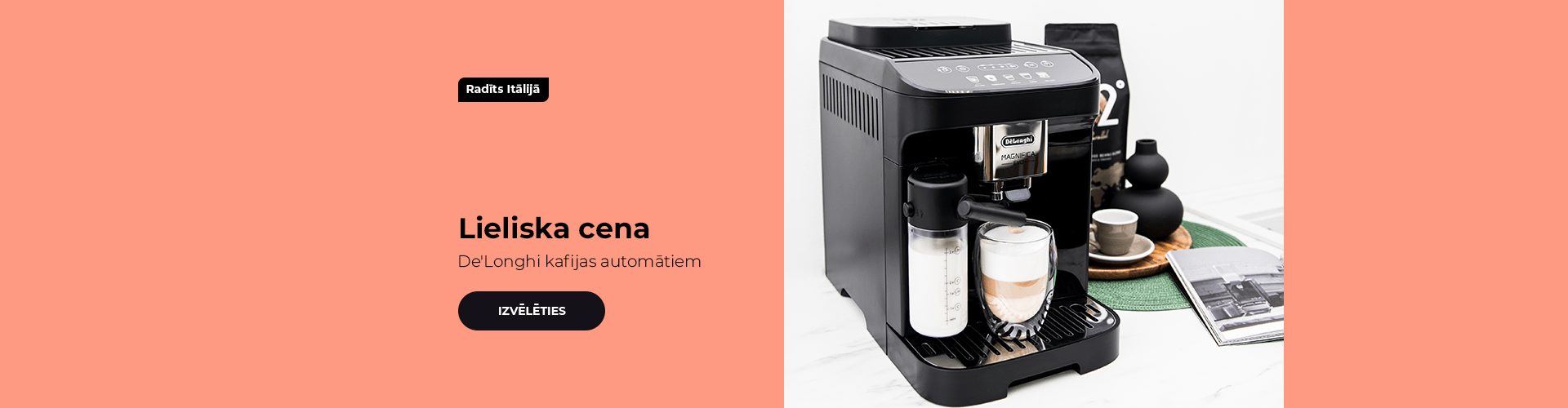 Lieliska cena De'Longhi kafijas automātiem
