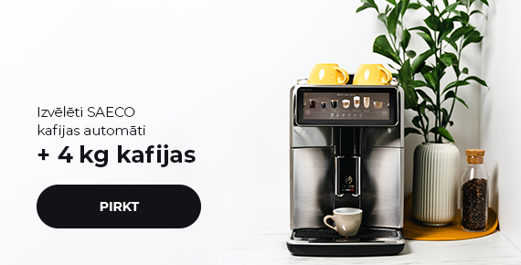 "Izvēlēti SAECO kafijas automāti + 4 kg kafijas"