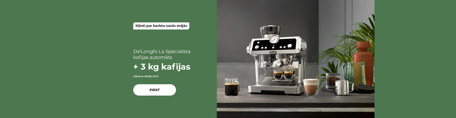 De'Longhi La Specialista kafijas automāts + 3 kg kafijas