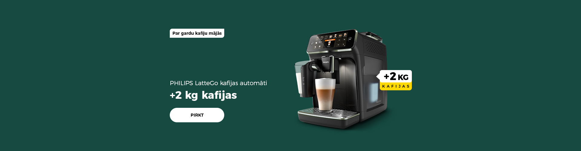 PHILIPS LatteGo kafijas automāti + 2 kg kafijas