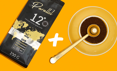 Pērkot maltu kafiju par 25 eiro vai vairāk, dāvanā saņemiet metāla kafijas karoti - saspraudi